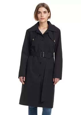 Women's Belted Rain Trench Coat