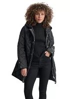 Women's Quilted Jacket with Metal Toggle Detail