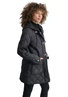 Women's Quilted Jacket with Metal Toggle Detail