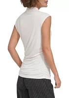 Women's Asymmetric Shirred Top