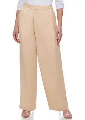 Women's Crossover Pleat Front Trouser Pants