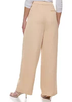 Women's Crossover Pleat Front Trouser Pants