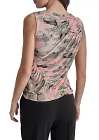 Women's Mesh Ruched Top