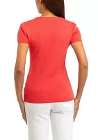 Women's Short Sleeve Square Neck Top