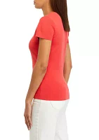 Women's Short Sleeve Square Neck Top