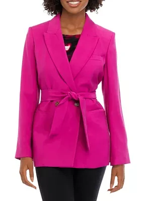 Women's Double Breasted Belted Jacket