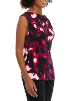 Women's Sleeveless Surplice Top