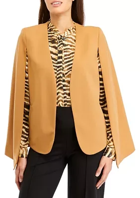 Women's Cape Sleeve Solid Jacket