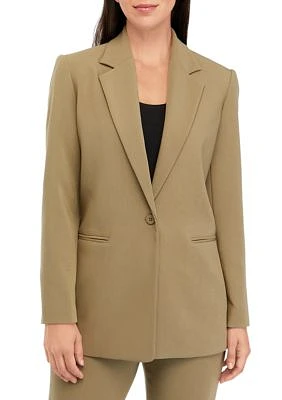 Women's One Button Notch Collar Jacket