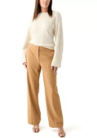 Women's Seamed High Waisted Wide Leg Pants