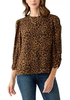 Women's 3/4 Sleeve Crew Neck Blouse