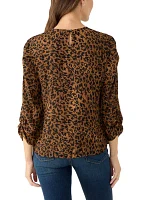 Women's 3/4 Sleeve Crew Neck Blouse