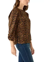 Women's 3/4 Sleeve Crew Neck Blouse