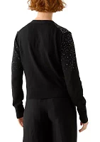 Women's Button Front Sequin Cardigan