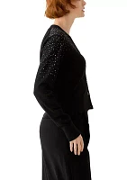 Women's Button Front Sequin Cardigan