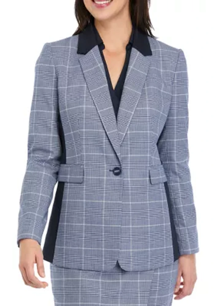 Women's One Button Notch Collar Jacket