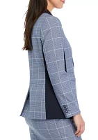 Women's One Button Notch Collar Jacket