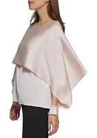 Women's Long Sleeve Cape Blouse