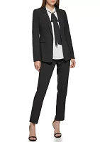 Women's Long Sleeve 1 Button Notch Collar Jacket