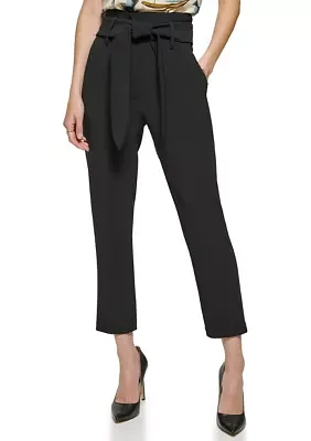 Women's High Waisted Tie Waist Pants