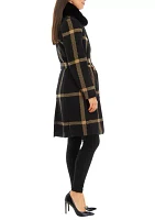 Women's Drape Wool Blend Wrap Coat