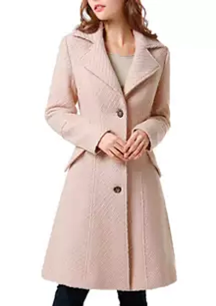 Kimi & Kai Women's Wool Blend Boucle Walking Coat