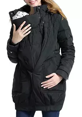Kimi & Kai Maternity Arlo Convertible Baby Wearing  Down Coat