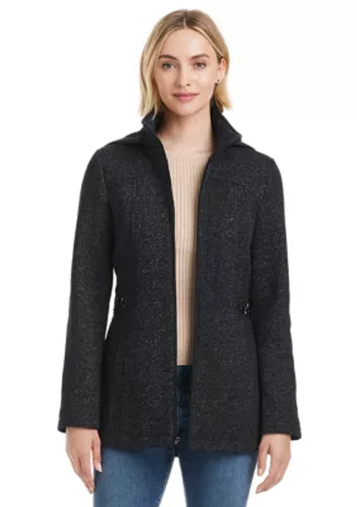 Women's Hooded Zip Up Fleece Coat