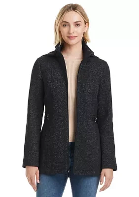 Women's Hooded Zip Up Fleece Coat