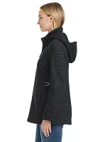 Women's Hooded Zip Up Fleece Coat