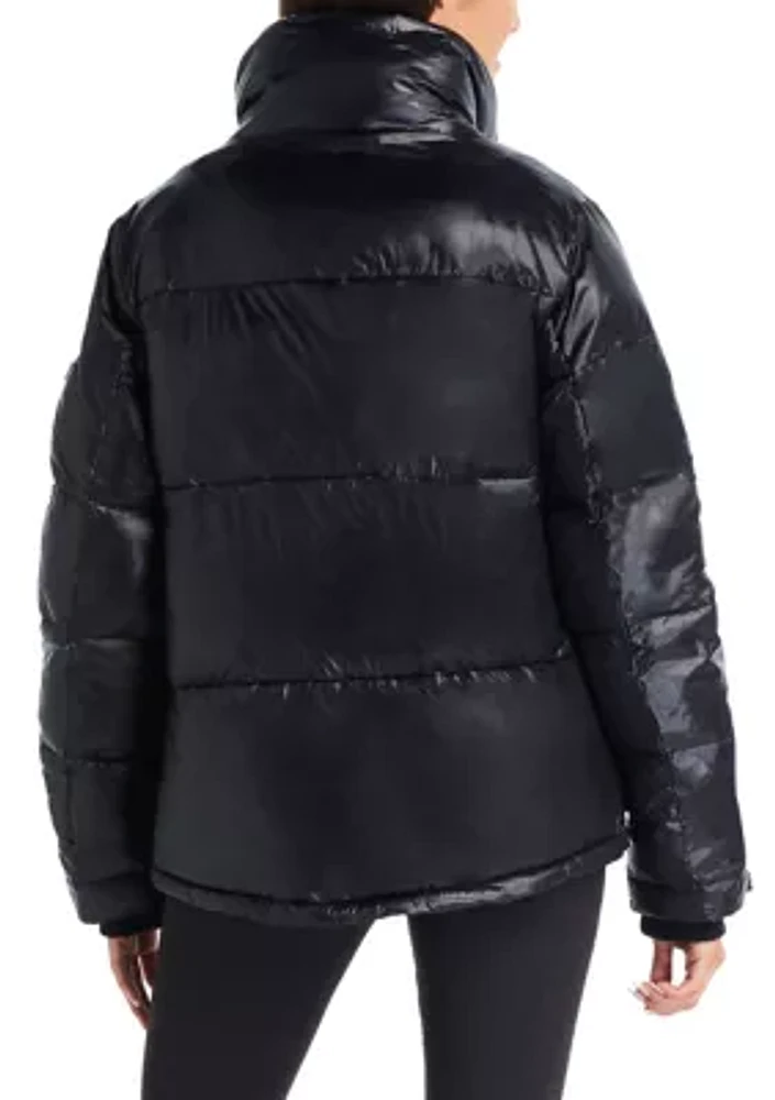 Women's Sherpa Collar Short Puffer Jacket