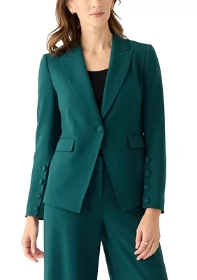 Women's Crepe One Button Jacket