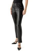 Women's Vegan Leather Ponte Pants