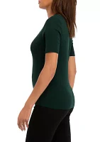 Women's Short Sleeve Knit Top