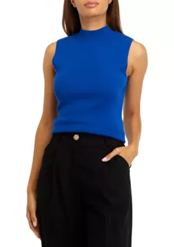 Women's Sleeveless Mock Neck Top