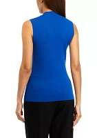 Women's Sleeveless Mock Neck Top