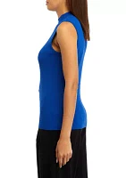 Women's Sleeveless Mock Neck Top