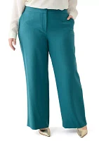 Plus Crepe Wide Leg Pants