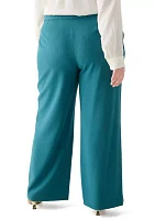 Plus Crepe Wide Leg Pants