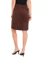 Women's Vegan Suede Skirt