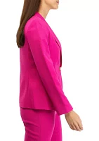 Women's Long Sleeve Notch Lapel One Button Jacket