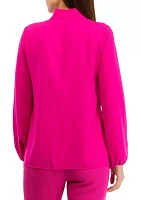 Women's Tie Neck Solid Blouse