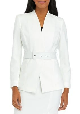 Women's Crepe Belted Jacket