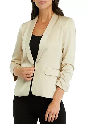 Satin Shawl Collared Jacket