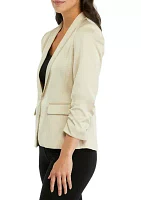 Satin Shawl Collared Jacket