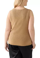 Plus Sleeveless Sweater Tank