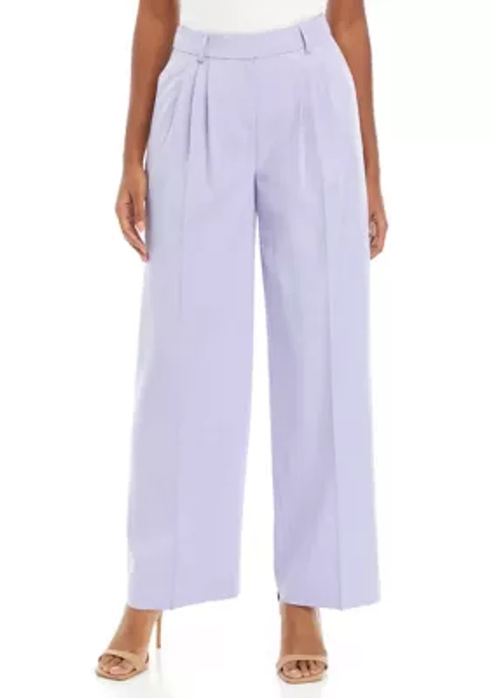 Women's Herringbone Wide Leg Pants