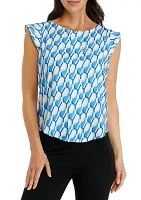 Women's Flutter Sleeve Blouse