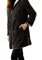 Women's Reversible Raincoat with Faux Fur Interior