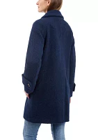 Women's 4 Button Bouclé Peacoat